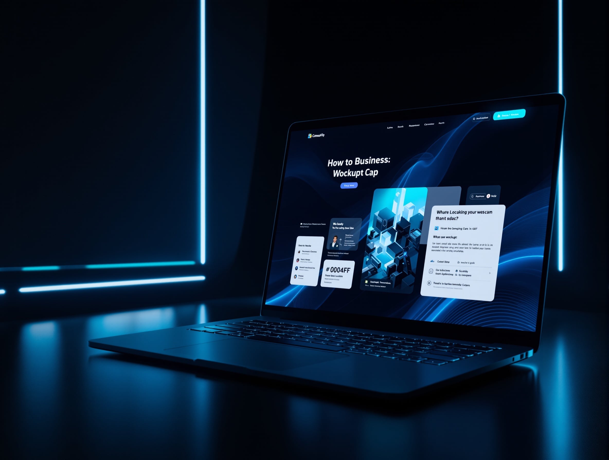 Modern smart website mockup with AI-powered lead capture and conversion optimization